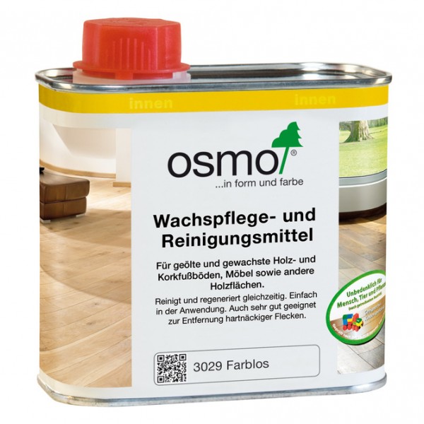 Средство для обновления и реставрации паркета под маслом Osmo Wachspflege- und Reinigungsmittel 3029 бесцветное